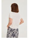 Moodo Bílé tričko s krátkým rukávem Moodo