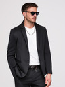 Ombre Clothing Pánská bunda s kapucí a dračí aplikací na zádech - černá V1 OM-BLZB-0165 Ombre Clothing