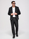 Ombre Clothing Pánská bunda s kapucí a dračí aplikací na zádech - černá V1 OM-BLZB-0165 Ombre Clothing