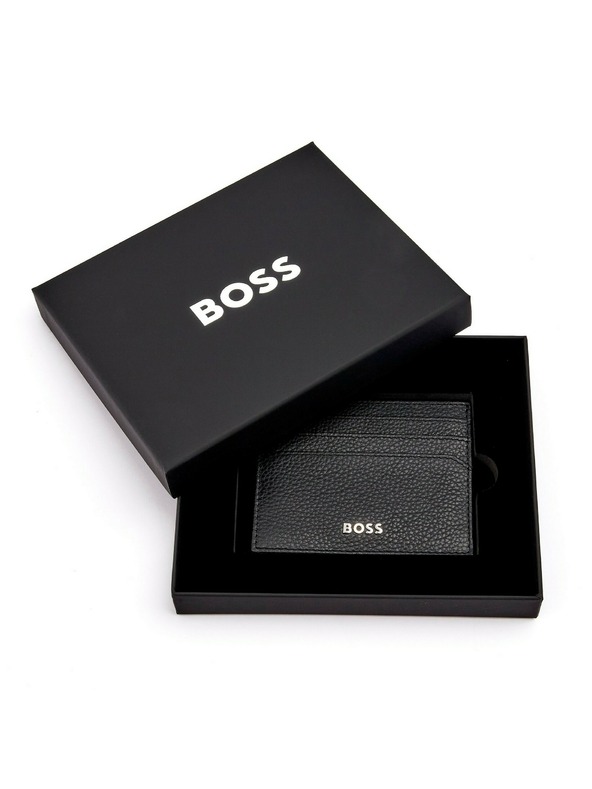 Hugo Boss Černé kožené pouzdro na karty Hugo Boss Classic HLC416A