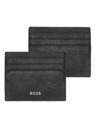 Hugo Boss Černé kožené pouzdro na karty Hugo Boss Classic HLC416A