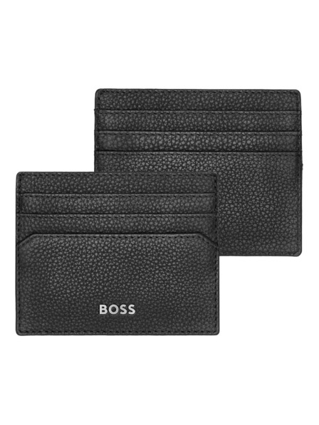 Hugo Boss Černé kožené pouzdro na karty Hugo Boss Classic HLC416A