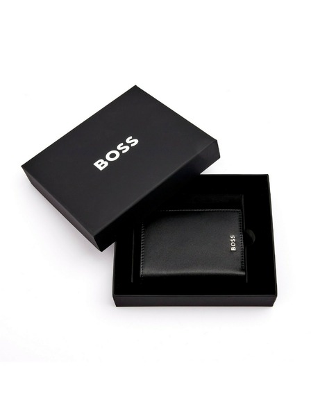 Hugo Boss Černé kožené pouzdro na karty Hugo Boss Classic HLG403A