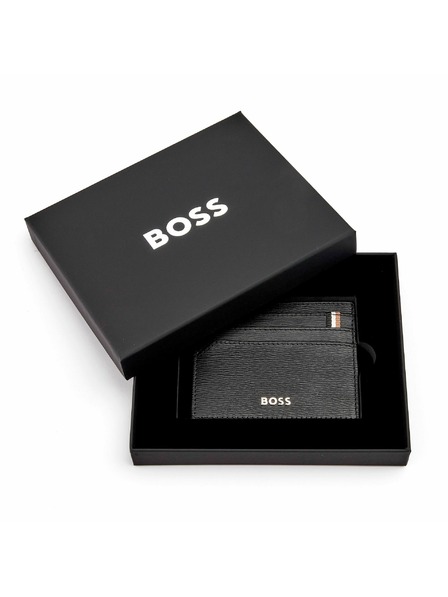 Hugo Boss Černé kožené pouzdro na karty Hugo Boss Iconic HLC421A