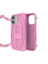 Diesel Diesel kryt pro iPhone 16 s řetízkem Oval D růžový 60175