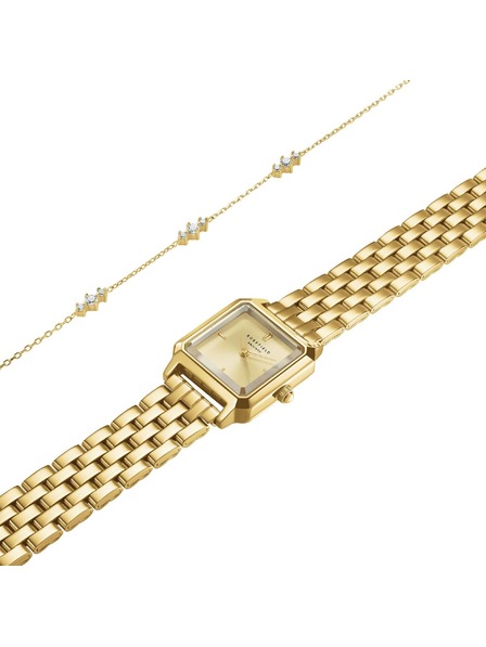 Rosefield Dárková sada Rosefield Boxelle hodinek a Triple Crystal náramku BCGTC-X284