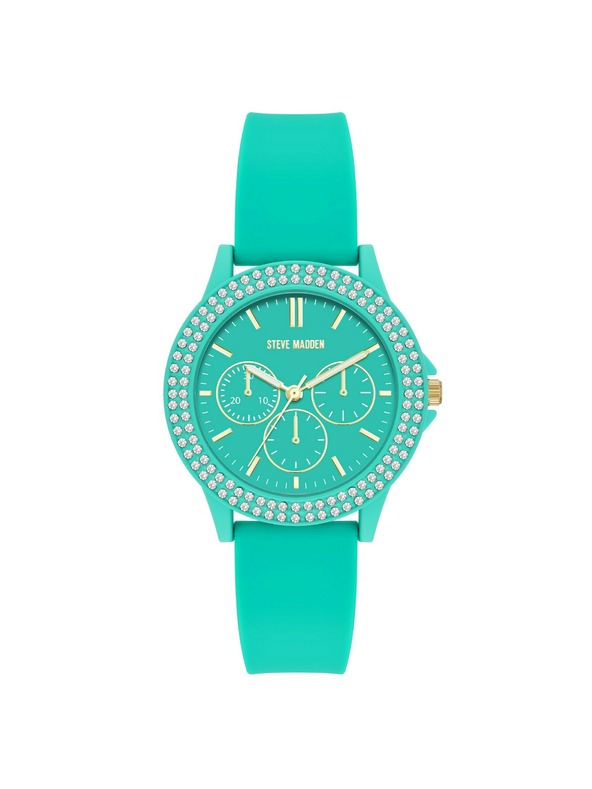 Steve Madden Dámské kulaté hodinky Steve Madden SM/8118TEAL