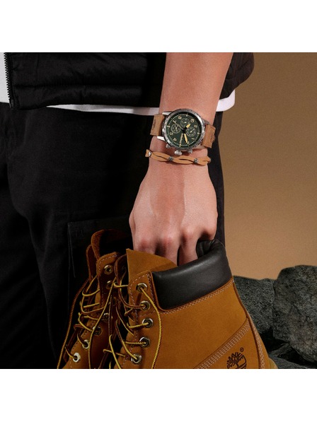 Timberland Timberland pánský náramek kožený světle hnědý TDAGB0002601