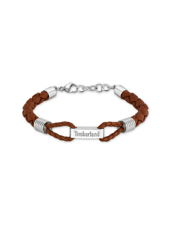 Timberland Timberland pánský náramek kožený hnědý TDAGB0003001