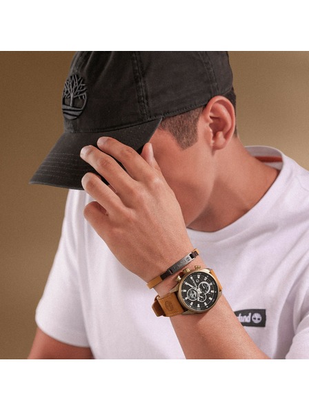 Timberland Timberland pánský náramek kožený světle hnědý TDAGB0002202