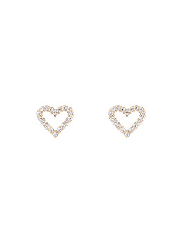 Daniel Wellington Dámské ocelové náušnice Daniel Wellington Mirelle Heart DW00401609