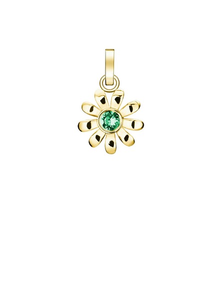 Rosefield Rosefield přívěsek ve zlaté barvě Daisy And Turquoise Crystal PE-Gold-Daisy Crystal
