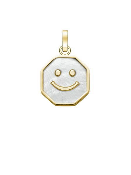 Rosefield Rosefield přívěsek ve zlaté barvě Smiley Octagon PE-Gold-Smiley M