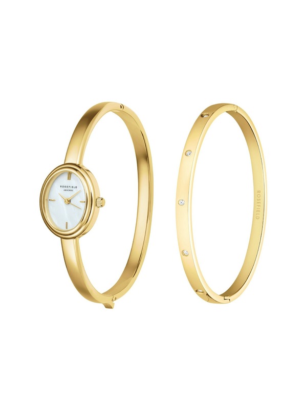 Rosefield Dárková sada Rosefield Studio Bangle hodinky a Crystal Bangle pevný náramek BWGCG-X293