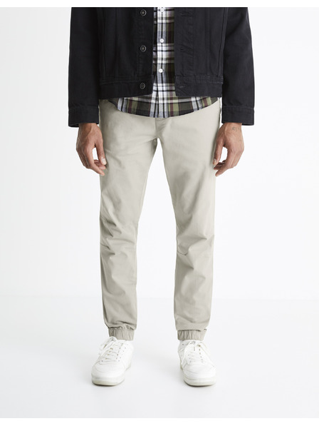 Celio Světle šedé pánské kalhoty Celio Voyage