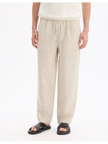 Celio Lněné kalhoty Lolinos Celio