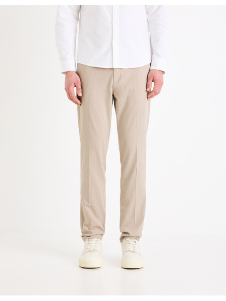 Celio Béžové pánské chino kalhoty Celio Gosi