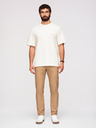 Ombre Clothing Pánské kalhoty REGULAR s cargo kapsami - světle hnědé V4 P1515 Ombre Clothing