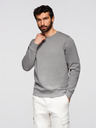 Ombre Clothing Pánská mikina BASIC s kulatým výstřihem - šedá Ombre Clothing