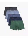 Atlantic 5-PACK Boxerky zelené, šedé a modré