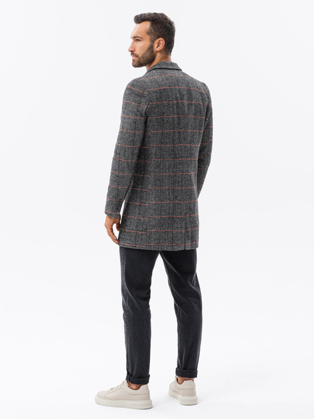Ombre Clothing Černý pánský kabát Ombre Clothing C500
