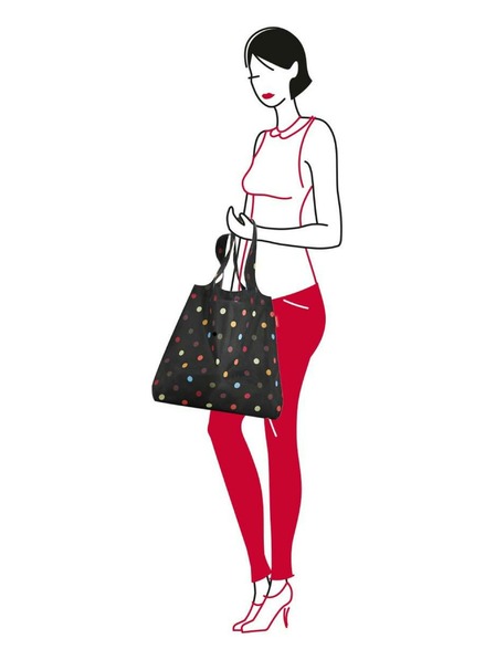 Reisenthel Černá puntíkovaná nákupní taška Reisenthel Mini Maxi Shopper