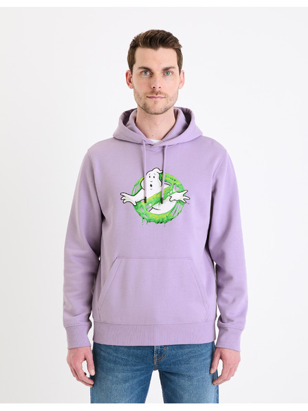 Celio Světle fialová pánská mikina Celio Ghostbusters