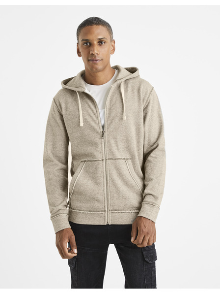 Celio Světle šedá basic mikina Celio Vemoulino