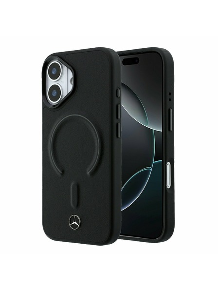 Mercedes Mercedes PU Leather 3D MagSafe Zadní Kryt pro iPhone 17 Black