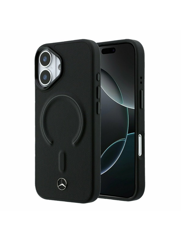 Mercedes Mercedes PU Leather 3D MagSafe Zadní Kryt pro iPhone 17 Black