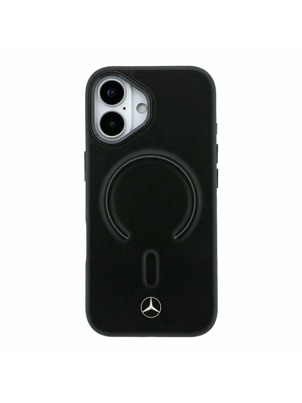 Mercedes Mercedes PU Leather 3D MagSafe Zadní Kryt pro iPhone 17 Black
