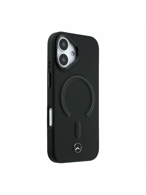 Mercedes Mercedes PU Leather 3D MagSafe Zadní Kryt pro iPhone 17 Black