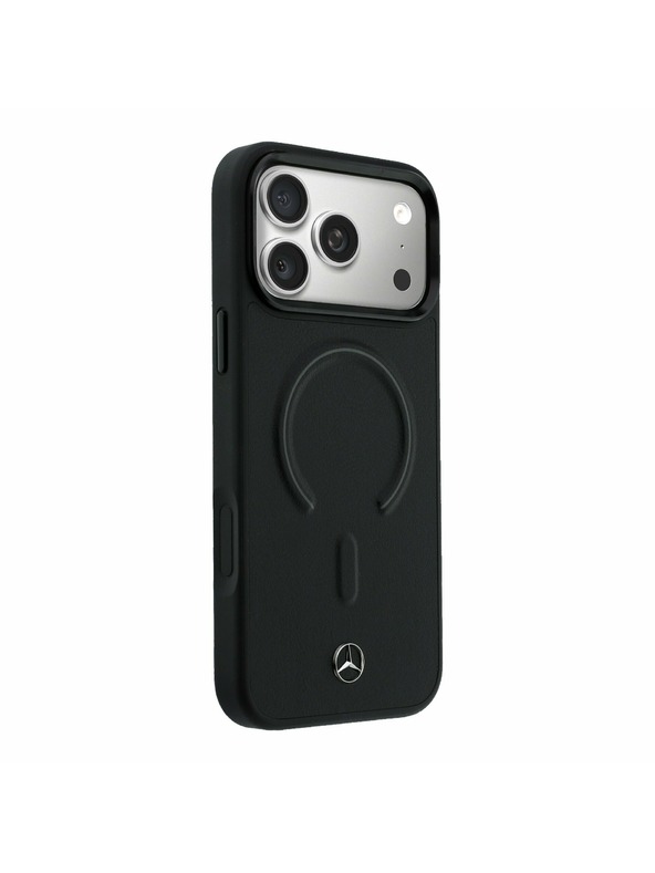 Mercedes Mercedes PU Leather 3D MagSafe Zadní Kryt pro iPhone 17 Pro Black