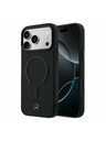 Mercedes Mercedes PU Leather 3D MagSafe Zadní Kryt pro iPhone 17 Pro Max Black