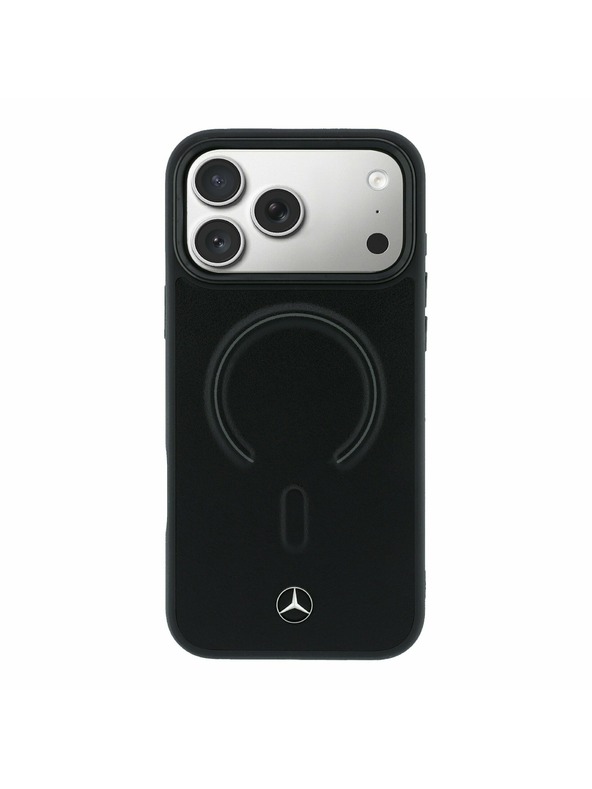 Mercedes Mercedes PU Leather 3D MagSafe Zadní Kryt pro iPhone 17 Pro Max Black