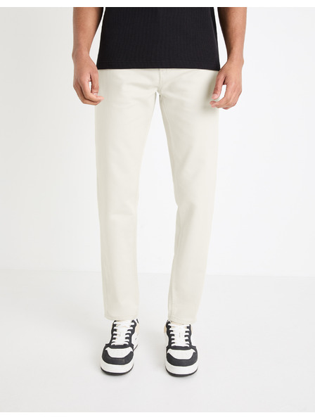 Celio Krémové pánské kalhoty Celio Gofive