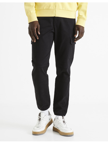 Celio Černé pánské cargo kalhoty Celio Dolyte