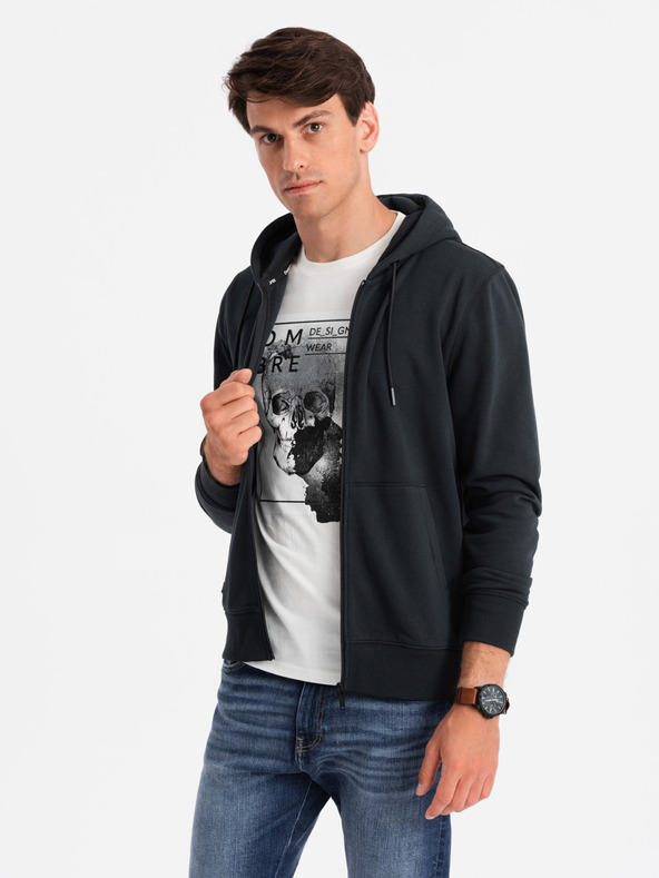 Ombre Clothing Pánská bavlněná mikina BASIC s rozepínáním  Ombre Clothing