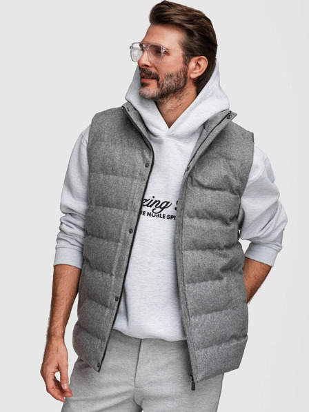 Ombre Clothing Pánská prošívaná vesta Ombre Clothing