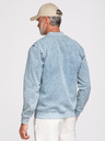 Ombre Clothing Pánská džínová bunda bomber s efektem stone wash - světle modrá V3 OM-JADJ-0163 Ombre Clothing
