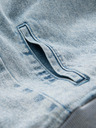 Ombre Clothing Pánská džínová bunda bomber s efektem stone wash - světle modrá V3 OM-JADJ-0163 Ombre Clothing