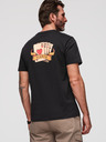 Ombre Clothing Pánské bavlněné tričko regular fit s potiskem vitage tetování - V2 black OM-TSPT-0257 Ombre Clothing