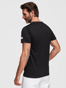 Ombre Clothing Pánské bavlněné tričko s potiskem College - V2 black OM-TSPT-0269 Ombre Clothing