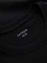 Ombre Clothing Pánské bavlněné tričko s potiskem College - V2 black OM-TSPT-0269 Ombre Clothing