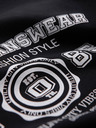 Ombre Clothing Pánské bavlněné tričko s potiskem College - V2 black OM-TSPT-0269 Ombre Clothing