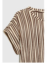 Moodo Beige Striped Blouse Moodo