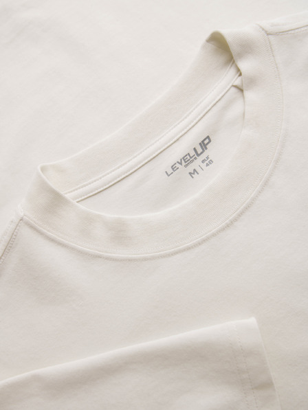 Ombre Clothing Tričko OM-TSBC-0291 - off white/bledě olivová/navy Ombre Clothing