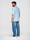 Ombre Clothing Tričko OM-TSBC-0291 - černá/světle modrá/bílá Ombre Clothing