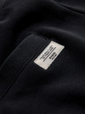 Ombre Clothing Pánské bavlněné šortky se stahovací šňůrkou a kapsami - černé V5 OM-SRBS-0205 Ombre Clothing