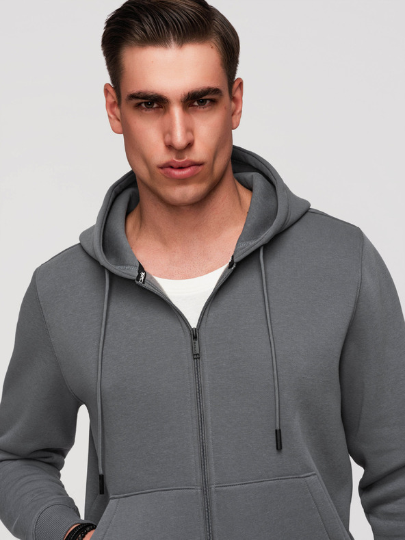 Ombre Clothing Pánská bavlněná mikina BASIC s rozepínáním  Ombre Clothing